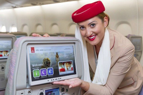 Emirates, hàng không 5 sao, giải trí, nghe nhìn, WiFi