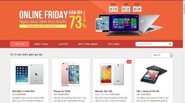 Thi nhau chạy ưu đãi mừng Online Friday 4/12