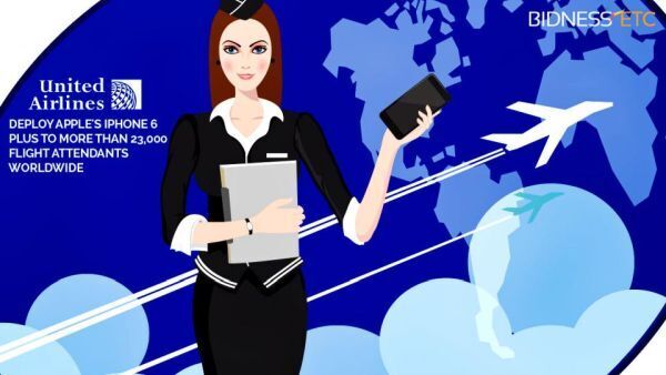 United Airlines, dịch vụ hàng không, iphone 6 plus, apple