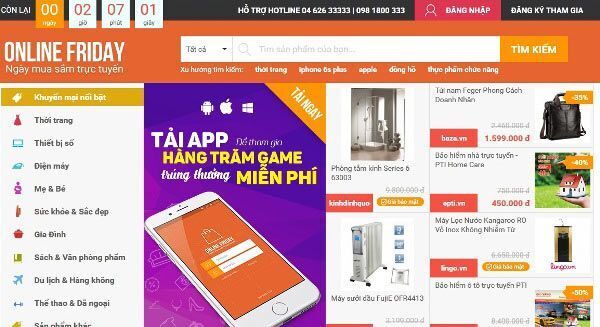 ngày mua sắm trực tuyến, thương mại điện tử, online friday, mua hàng qua mạng, khuyến mãi