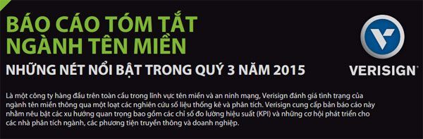 Quý 3/2015: Hơn 3 triệu tên miền mới được khai sinh trên toàn cầu
