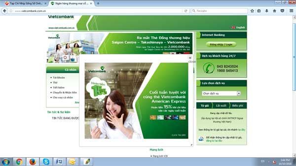 thanh toán trực tuyến, thanh toán điện tử, Internet banking, Vietcombank, giao dịch trực tuyến, ngân hàng điện tử,