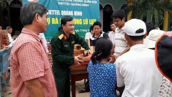 Viettel, hoạt động xã hội, từ thiện, hoạt động từ thiện, miền Trung, vùng lũ,
