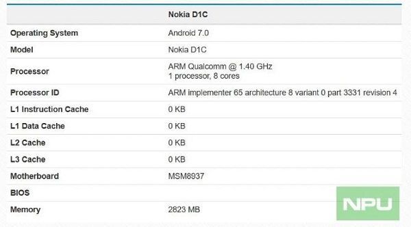 Smartphone của Nokia lộ cấu hình trên Geekbench