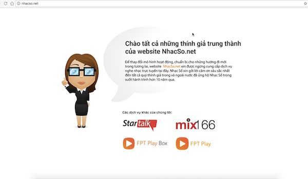 FPT Telecom chính thức đóng cửa nhacSO.net