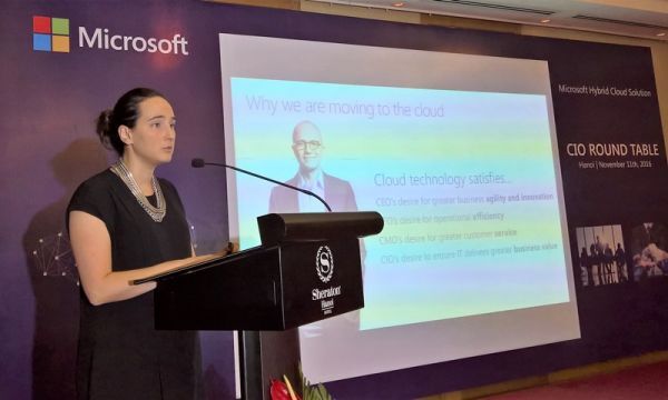 Bà Sonia Blouin, Trưởng bộ phận Trung tâm Dữ liệu, Microsoft châu Á Thái Bình Dương.