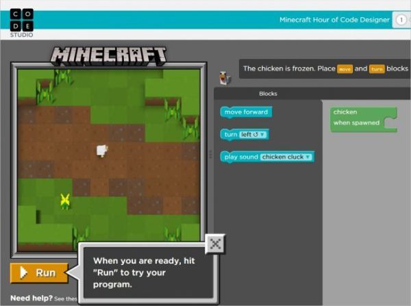 Miễn phí Minecraft Hour of Code Tutorial cho tuần lễ giáo dục Khoa học Máy tính