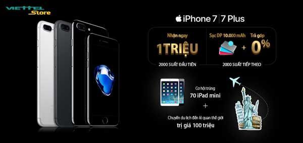 Viettel Store giảm 1 triệu đồng đặt cho khách hàng đặt trước iPhone 7