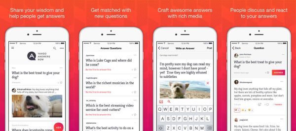 Dịch vụ Yahoo Answers đã có mặt trên iPhone