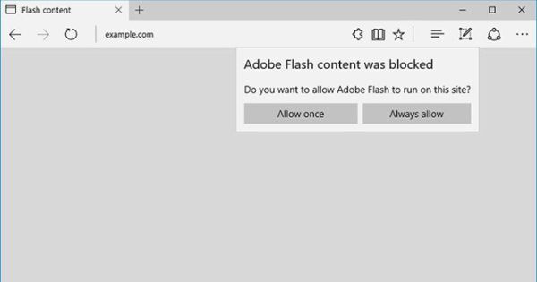 Sau Chrome và Firefox, Microsoft Edge bắt đầu chặn hiển thị Flash