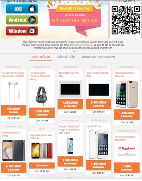 Online Friday 2016: Hàng trăm ngàn người đi săn iPhone7 giá 9 triệu