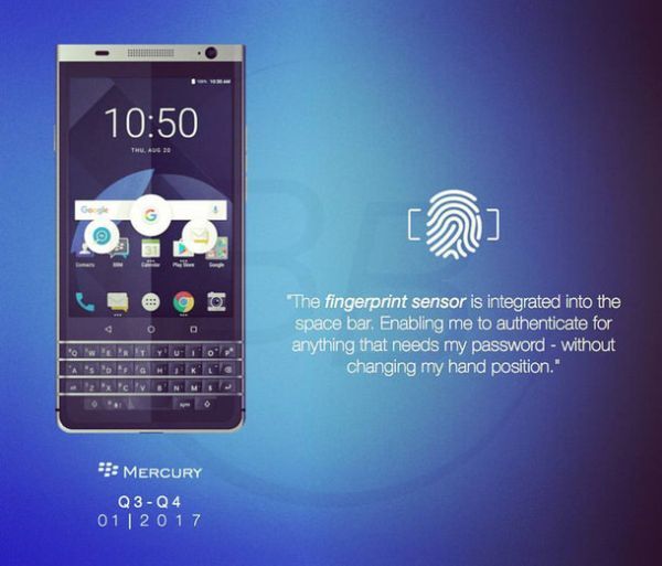 BlackBerry Mercury: Model cuối cùng do BlackBerry thiết kế