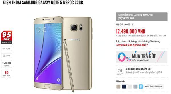 Galaxy S7, S7 edge và Galaxy Note 5 đồng loạt giảm giá