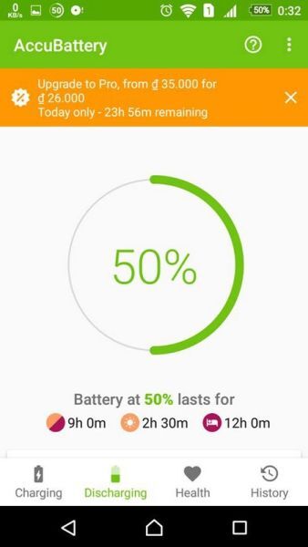 Kiểm tra mức độ chai pin trên smartphone Android