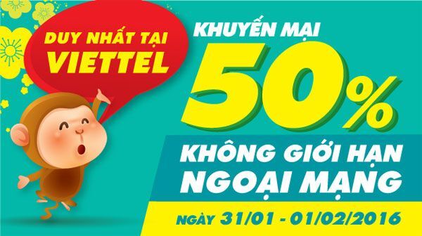Viettel khuyến mãi đặc biệt mừng xuân Bính Thân