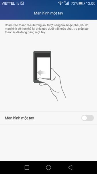 Chế độ sử dụng một tay