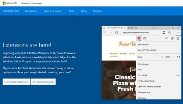 Microsoft tuyên bố sẽ sớm hỗ trợ extension trên Edge