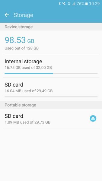 thủ thuật, gộp bộ nhớ trên điện thoại Samsung, Samsung Galaxy S7, Samsung galaxy S7 Edge