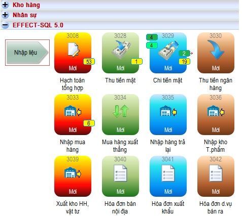Phần mềm Hiệu Quả Xanh, Effect SQL 5.0, giải pháp tài chính, kế toán doanh nghiệp, phần mềm kế toán