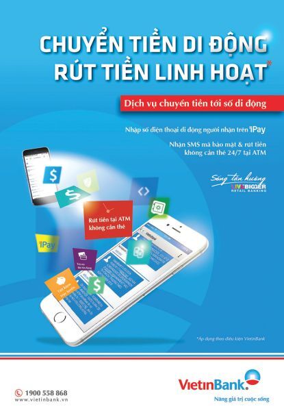 VietinBank ra mắt dịch vụ rút tiền không cần thẻ