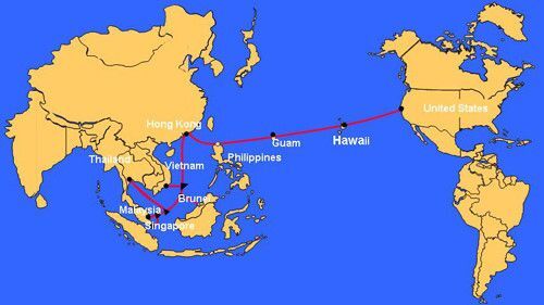 cáp quang AAG, internet quốc tế, lưu lượng kết nối