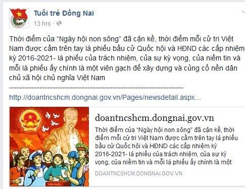 Ngày bầu cử 22/5, cộng đồng mạng, mạng xã hội, facebook