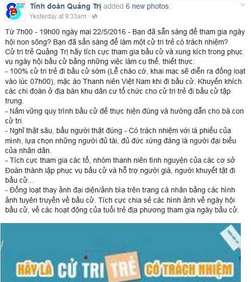 Ngày bầu cử 22/5, cộng đồng mạng, mạng xã hội, facebook