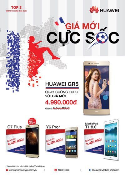 Huawei, khuyến mãi, Giảm giá, Euro 2016, GR5,