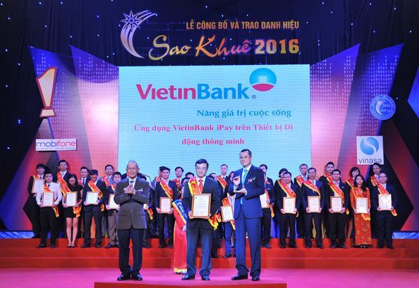 Mobile app, ngân hàng di động, Sao Khuê, VietinBank, Vietinbank iPay Mobile App, Ứng dụng ngân hàng, sao khuê 2016, 