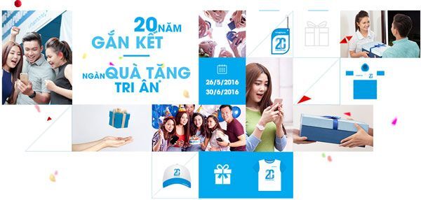 khuyến mãi, Vinaphone, trải nghiệm khách hàng, 20 năm thành lập,