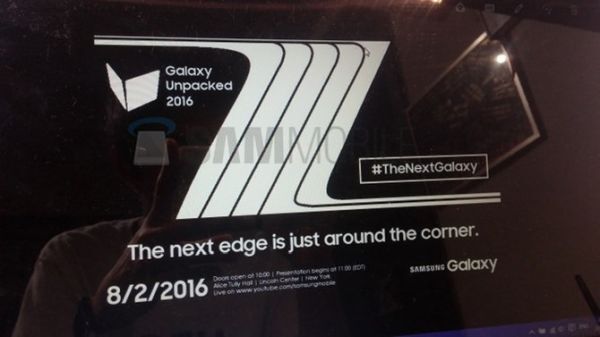 Samsung sẽ ra mắt Galaxy Note 7 vào ngày 2/8 tới?