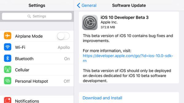 Đã có iOS 10 Beta 3, tuỳ chọn iMessage mới