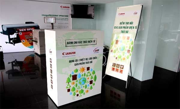 Canon, hoạt động xã hội, rác thải điện tử, thu hồi rác thải, tái chế đồ dùng điện tử, tái chế rác thải điện tử, E-Waste, 