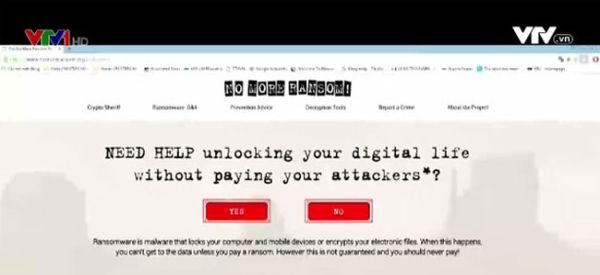 Chống phần mềm tống tiền với No More Ransom