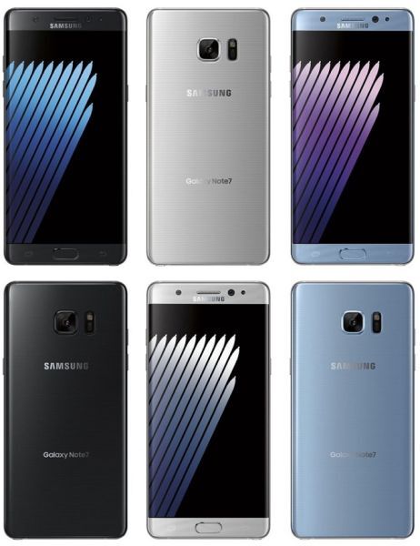 3 phiên bản màu sắc của Galaxy Note 7 