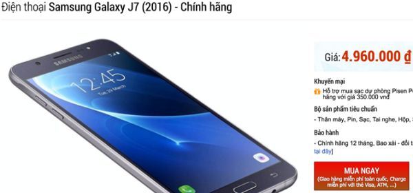 Galaxy A3 và J7 2016 giảm giá đón Galaxy J7 Prime