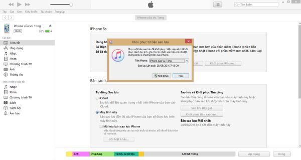 khôi phục mật khẩu màn hình khoá iPhone