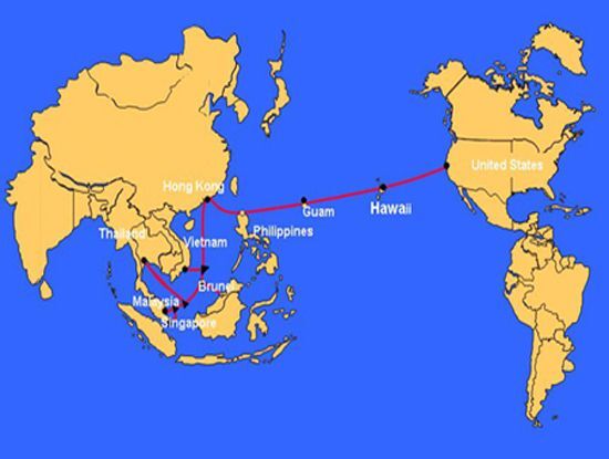 Tuyến cáp quang biển AAG lại gặp sự cố
