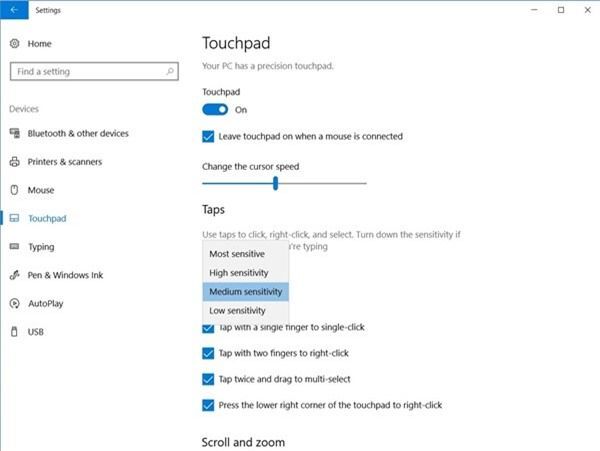 Hướng dẫn tùy biến cử chỉ touchpad trên Windows 10