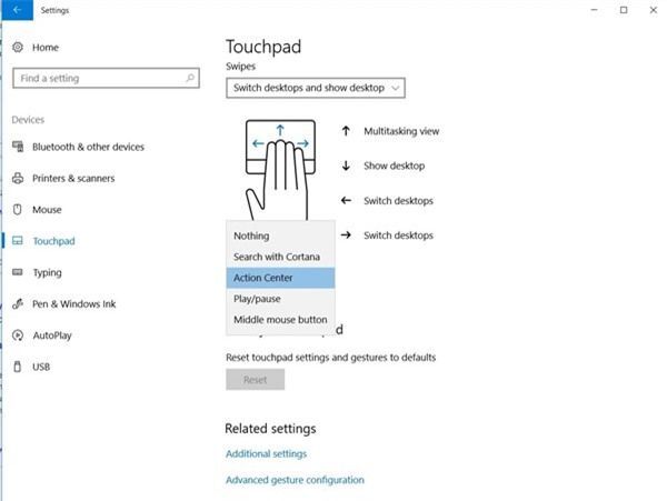 Hướng dẫn tùy biến cử chỉ touchpad trên Windows 10