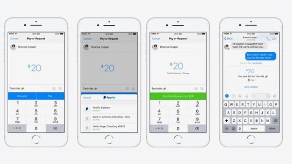 Facebook Messenger đã cho phép thanh toán trực tuyến Paypal