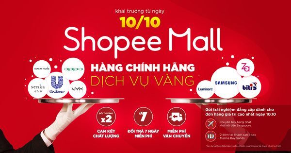 Shopee ra mắt “SHOPEE MALL” dành cho nhu cầu mua sắm trực tuyến cao cấp