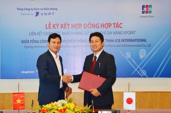 Vinaphone, chăm sóc khách hàng, JCB International, Thanh toán tiền mặt, Vpoint, thẻ tích điểm, thẻ tiện ích, 