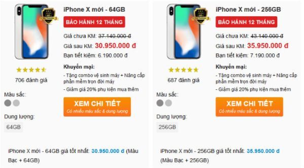 iPhone X tiếp tục giảm giá mạnh tại Việt Nam, còn 29,99 triệu đồng