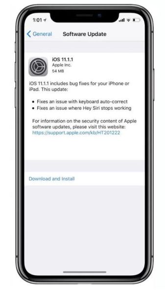 Apple vừa tung ra bản cập nhật iOS 11.1.1 để khắc phục lỗi nguyên âm