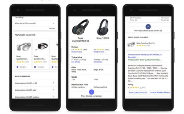 Google Search đã được thiết kế lại với các công cụ mua sắm di động
