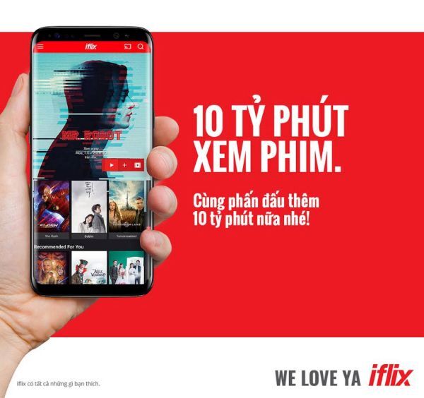 iflix đạt thành tích 10 tỉ phút xem phim trong năm 2017