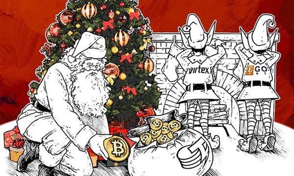 Bitcoin, tiền ảo, quà Giáng sinh,