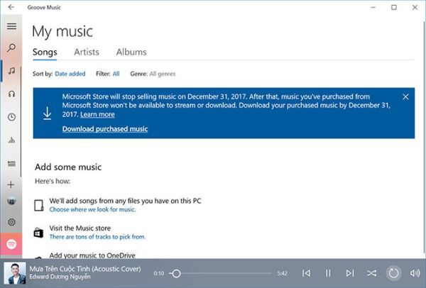 Từ 31/12, Microsoft đóng cửa dịch vụ Groove Music
