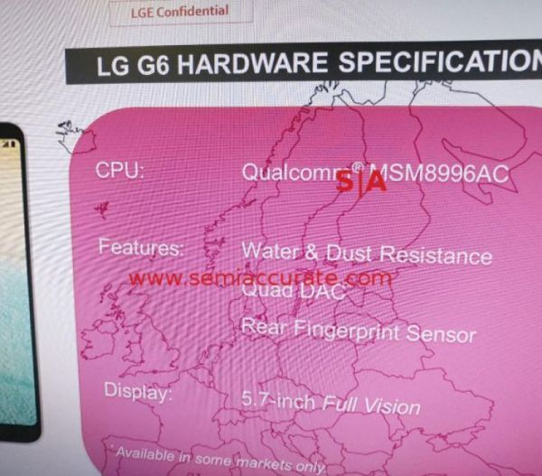 Chưa được ra mắt, LG G6 đã gây thất vọng
